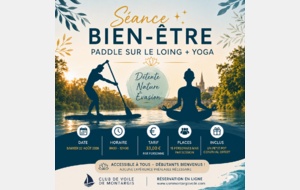 Séance Bien-être : Paddle sur le Loing + Yoga