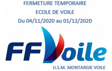 Fermeture temporaire école de voile 